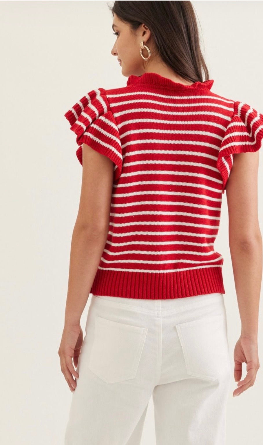 GA red stripe knit