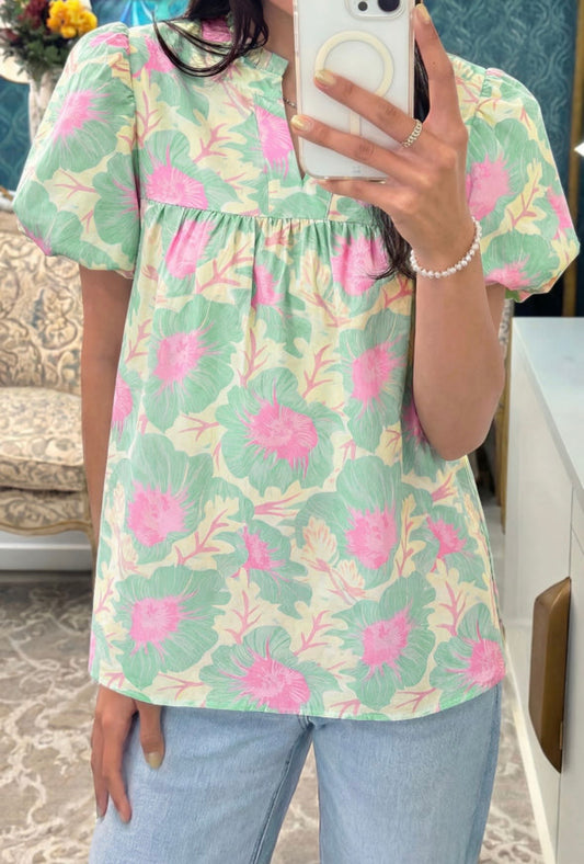 Summer floral top