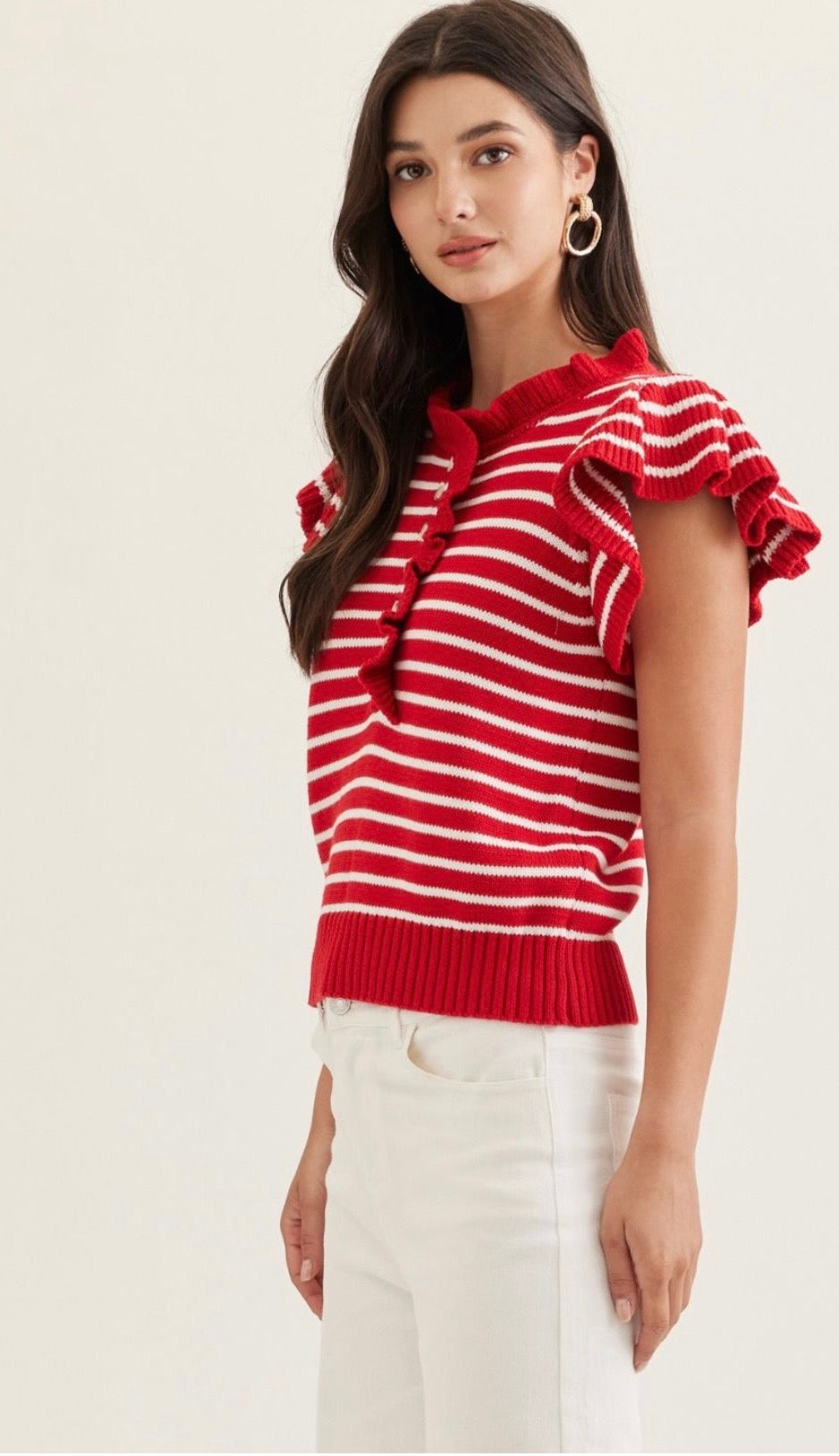 GA red stripe knit