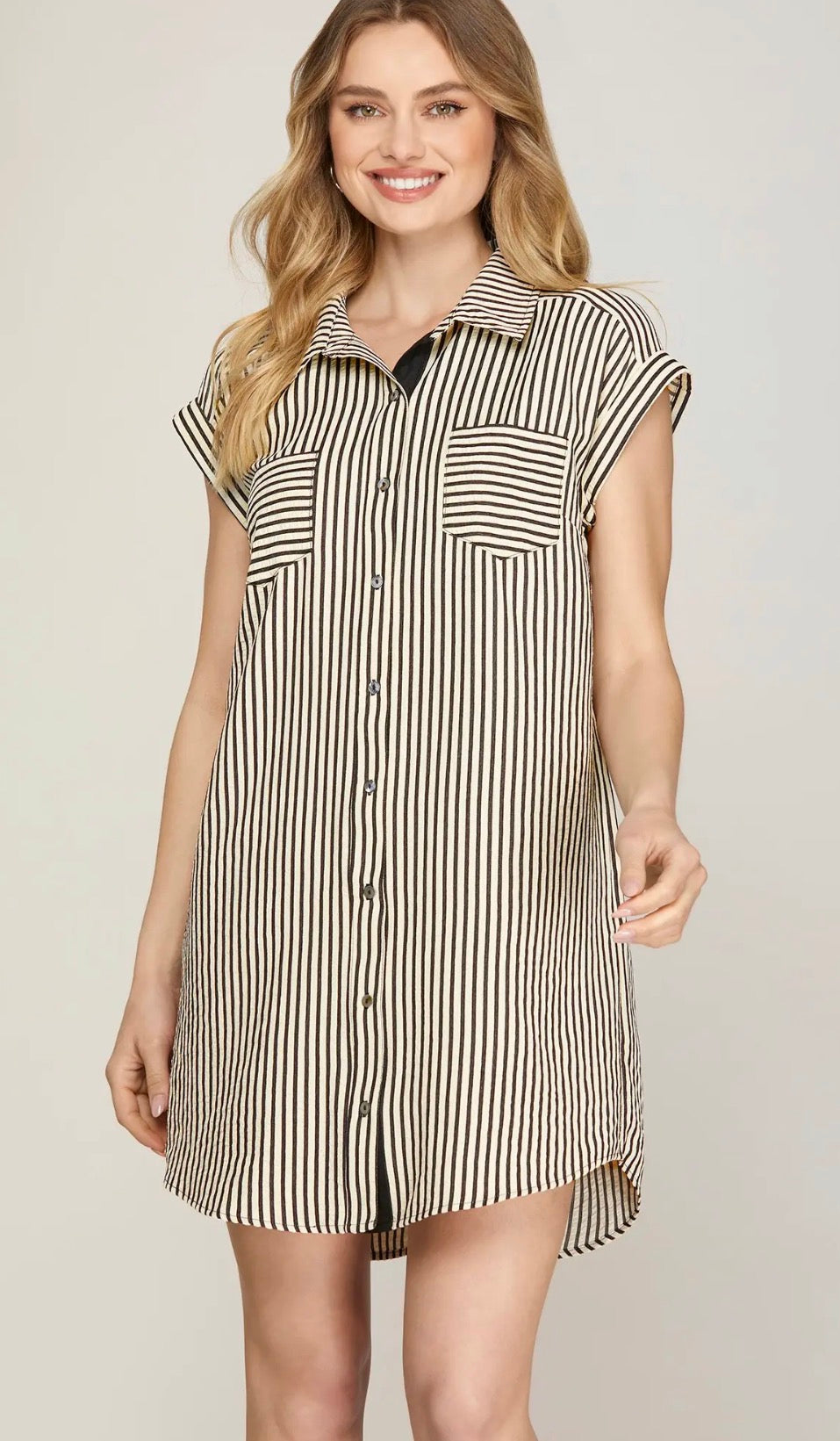 Black stripe dress