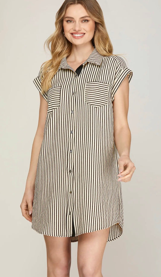 Black stripe dress