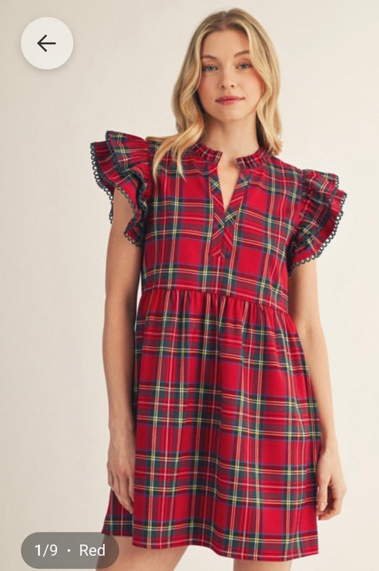 Jingle plaid dress