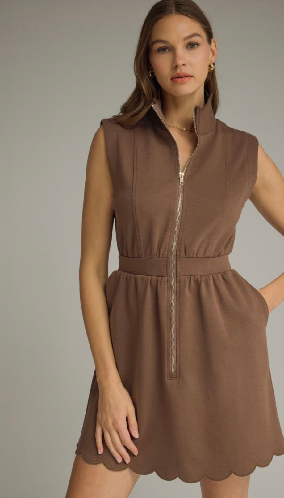 Bridget brown dress