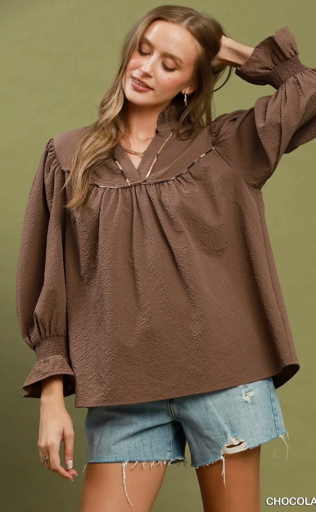 Chocolate brown top