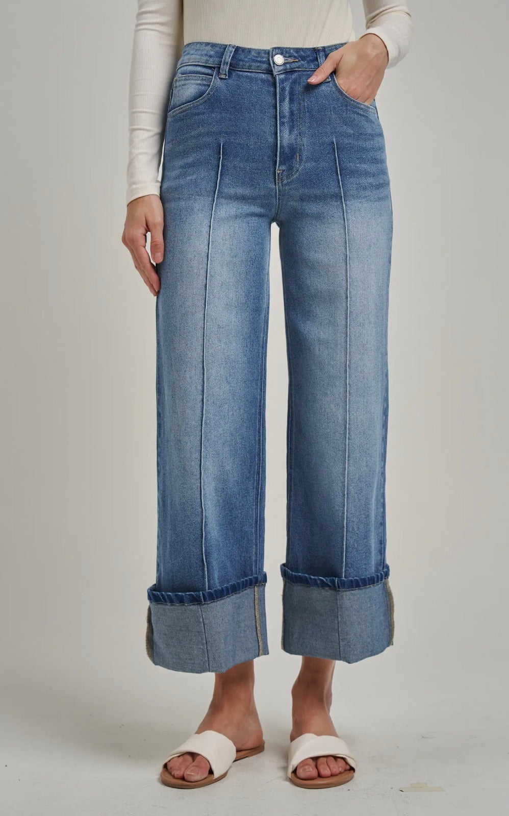 BON Front seam wide leg denim