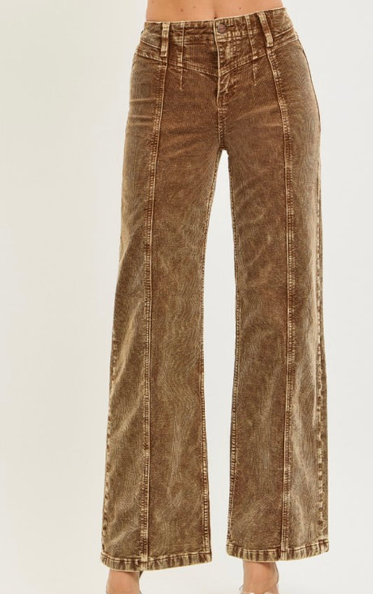 Risen mocha full length corduroy