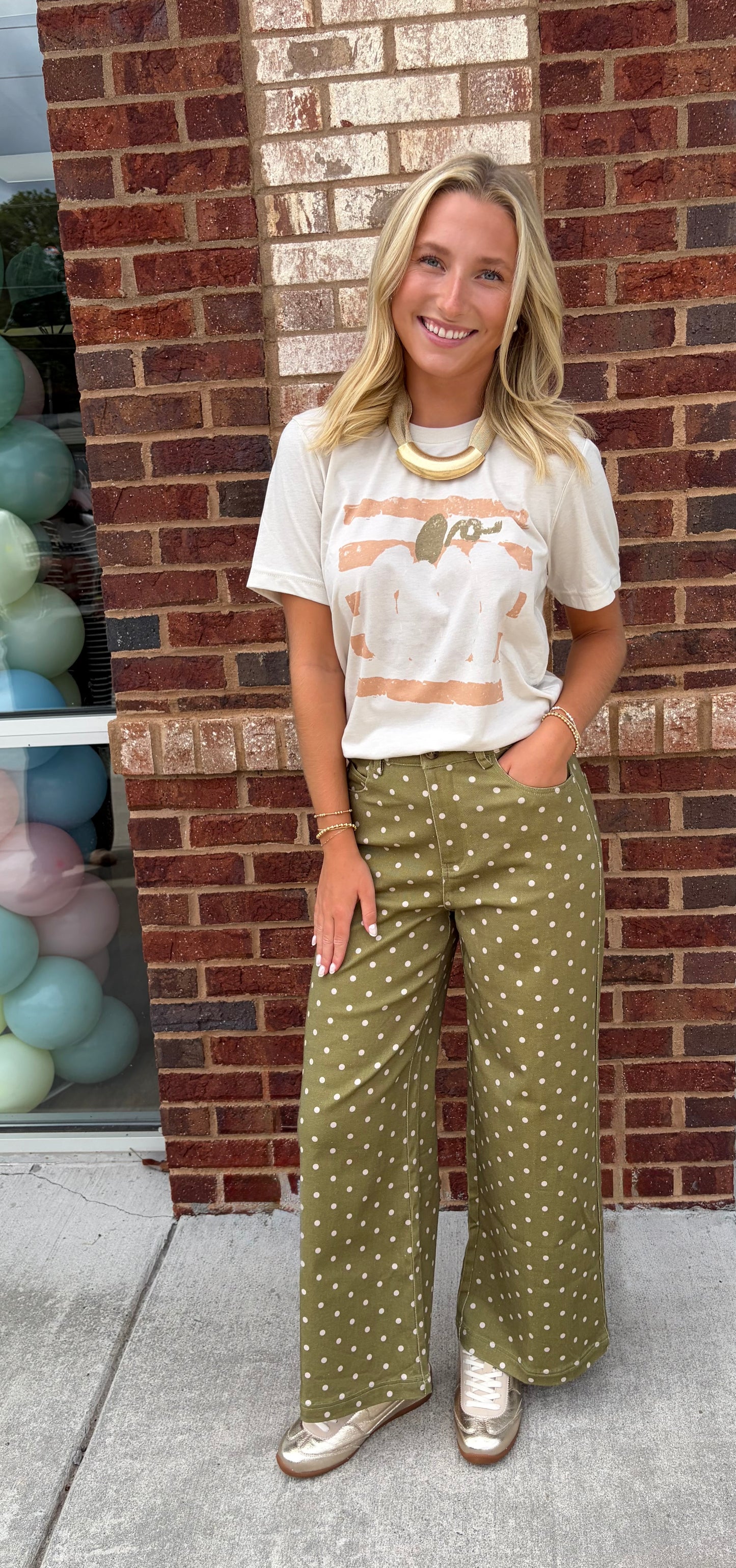 Pumpkin stripe tee