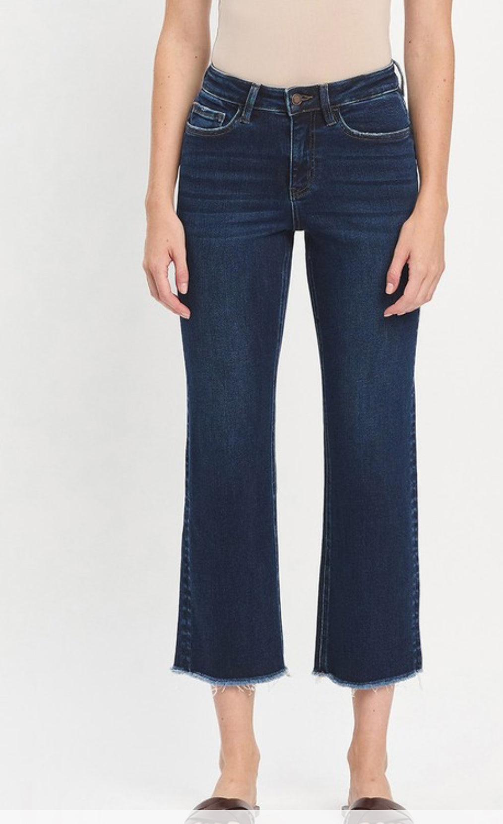 Lovervet high rise ankle straight jeans