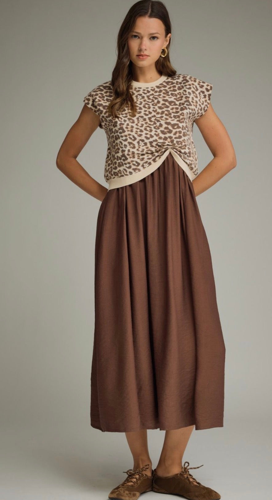 Cheetah sweater dress