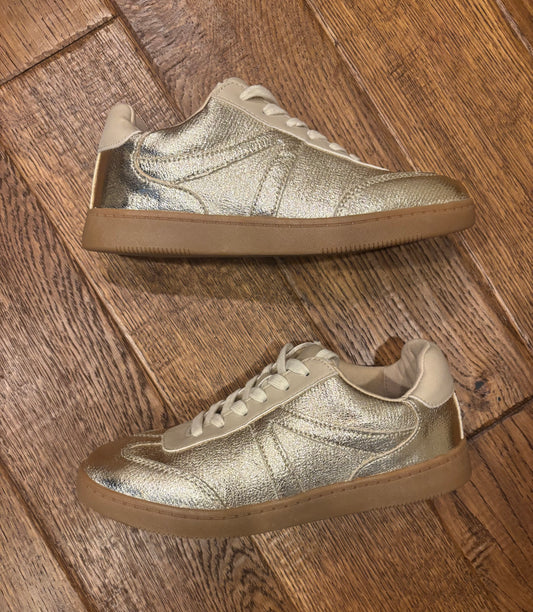 Golden sneakers
