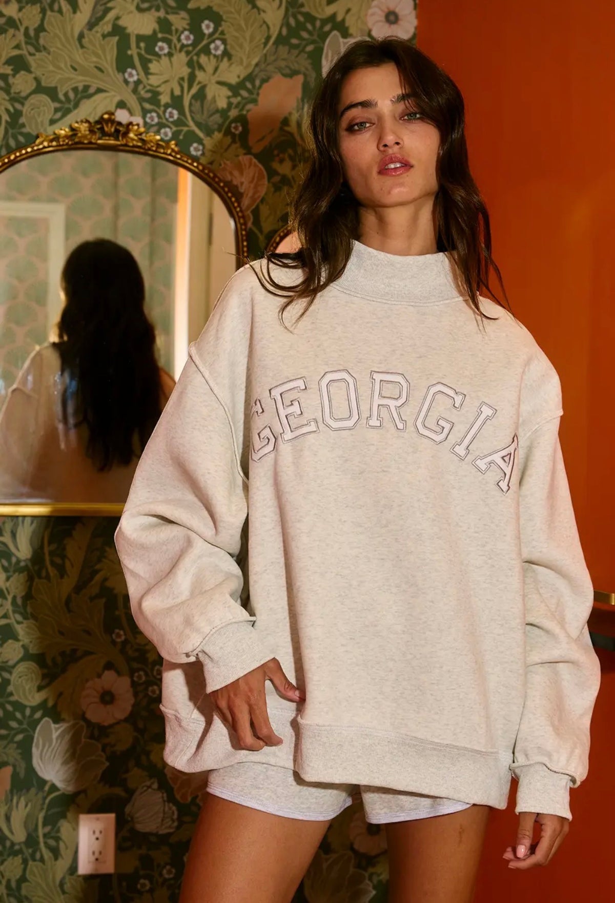 Georgia mock neck sweatshirt