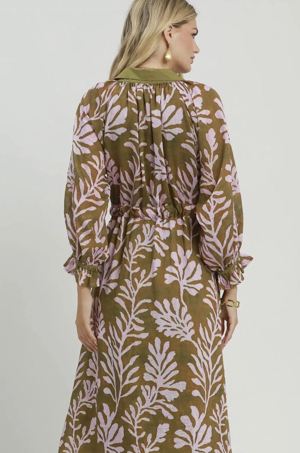 Hailey olive dress