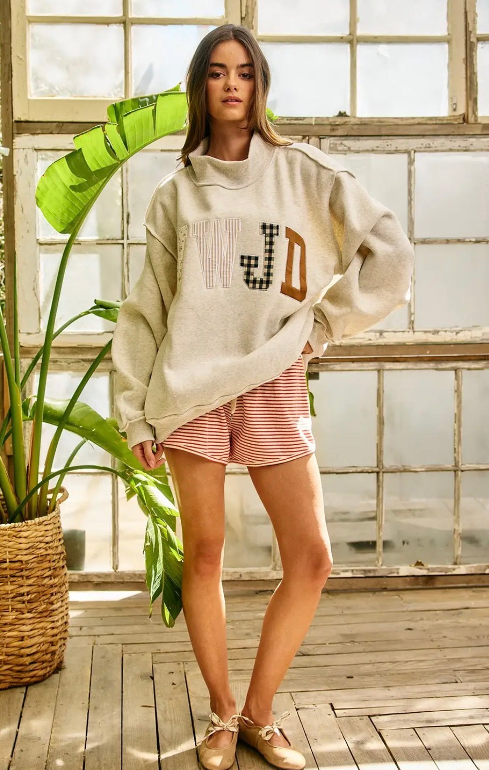 WWJD mock neck sweatshirt