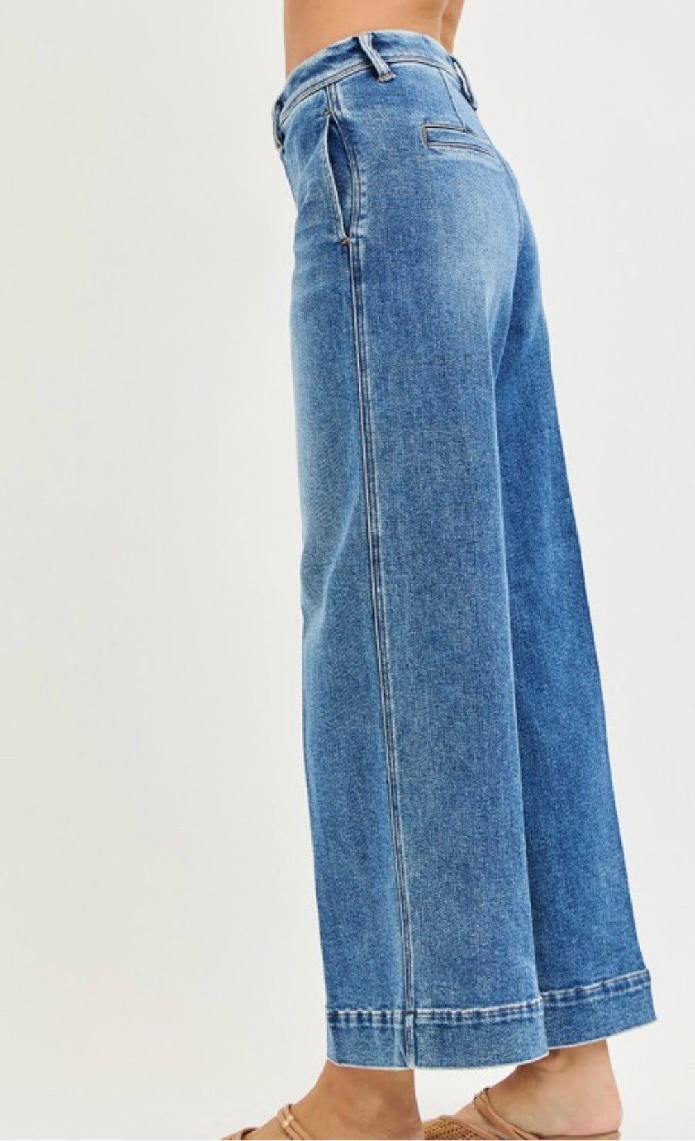 Risen slouchy wide leg jeans