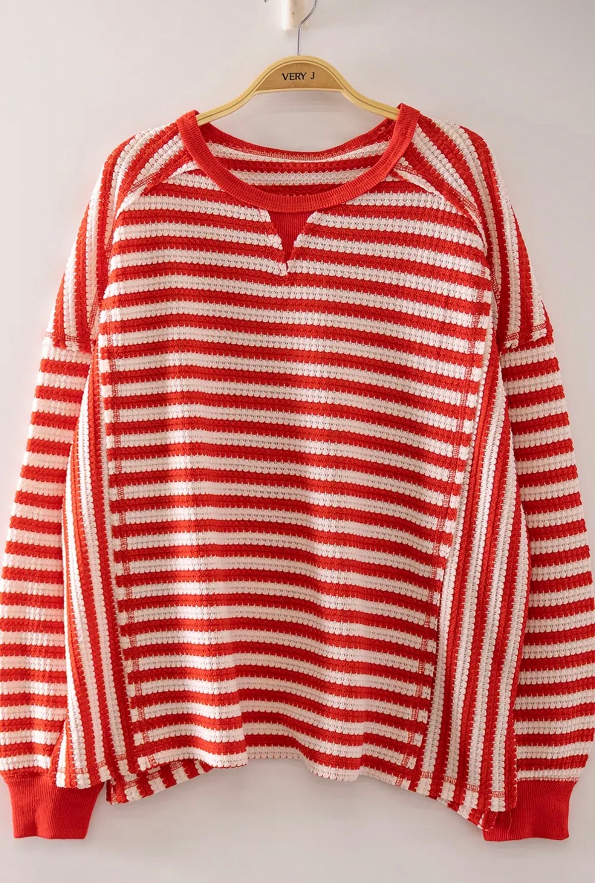 Stripe waffle tops