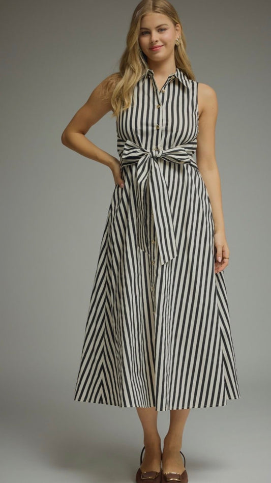 Black stripe dress