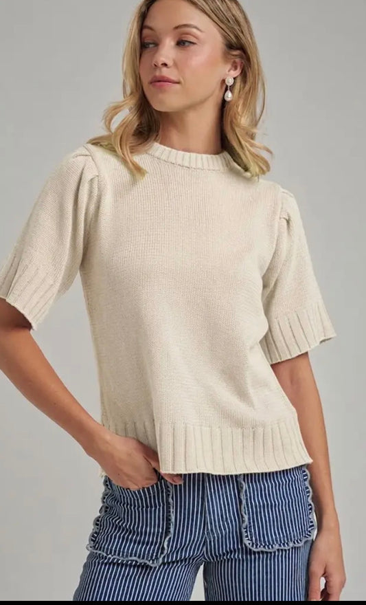 Easy casual fall cream sweater