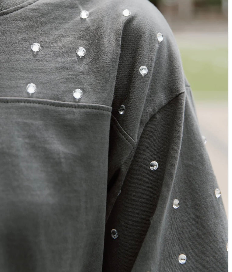 Jeweled cropped GA tee