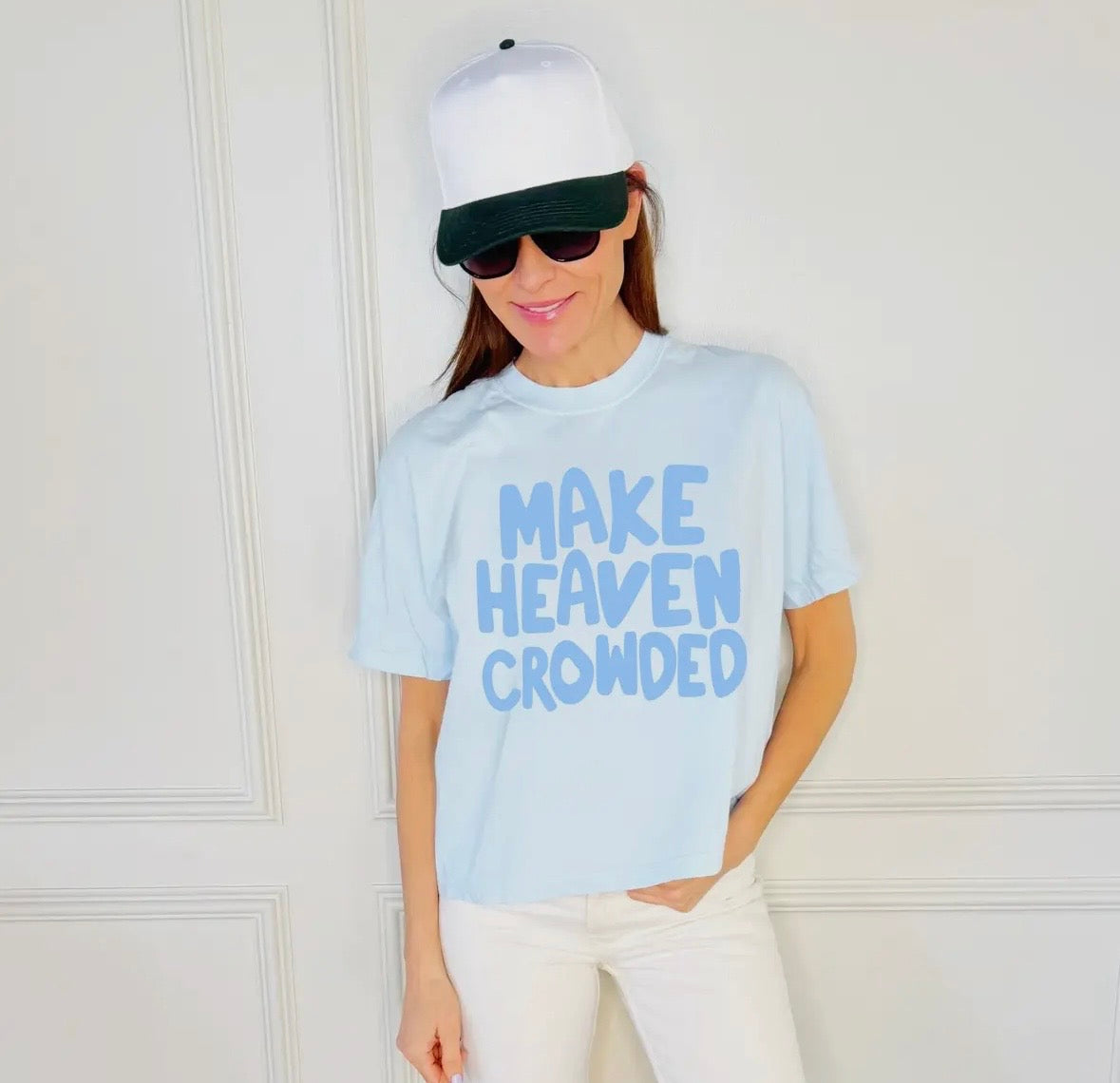 Make heaven crowded cropped tee
