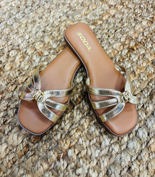 Gold classy sandals