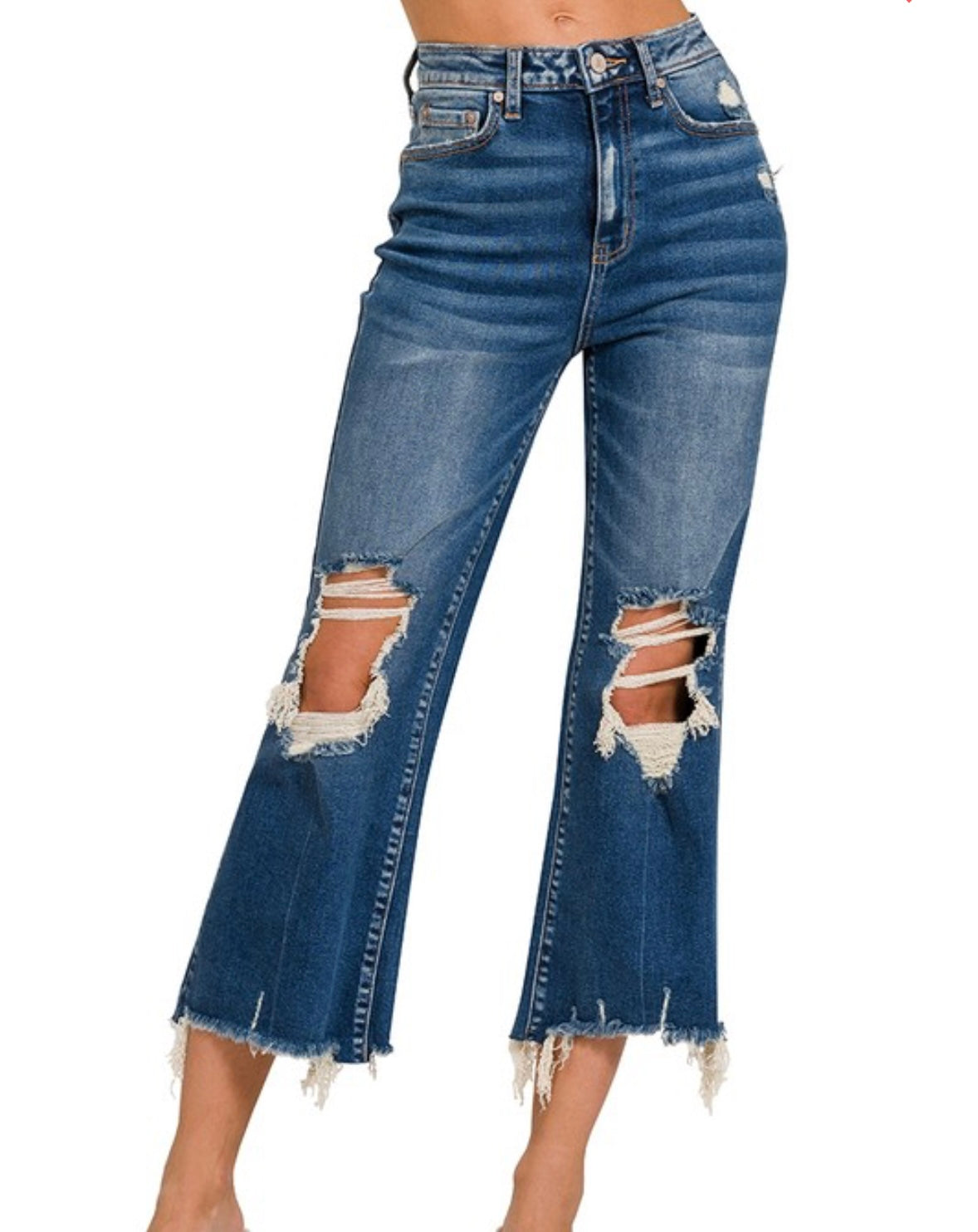 Zenana cropped flare jeans