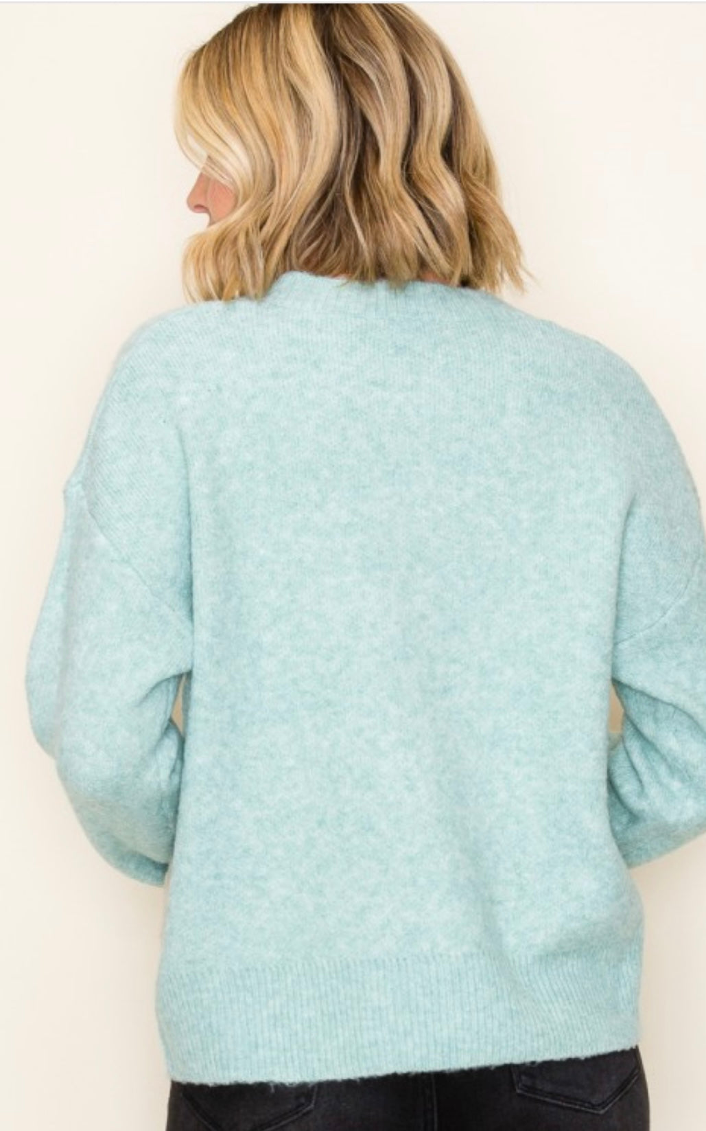 Flower power sweater mint