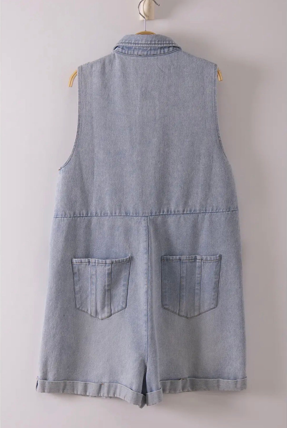 Denim casual romper