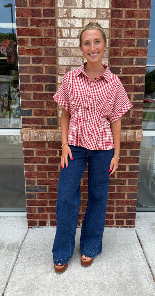 Brielle gingham top