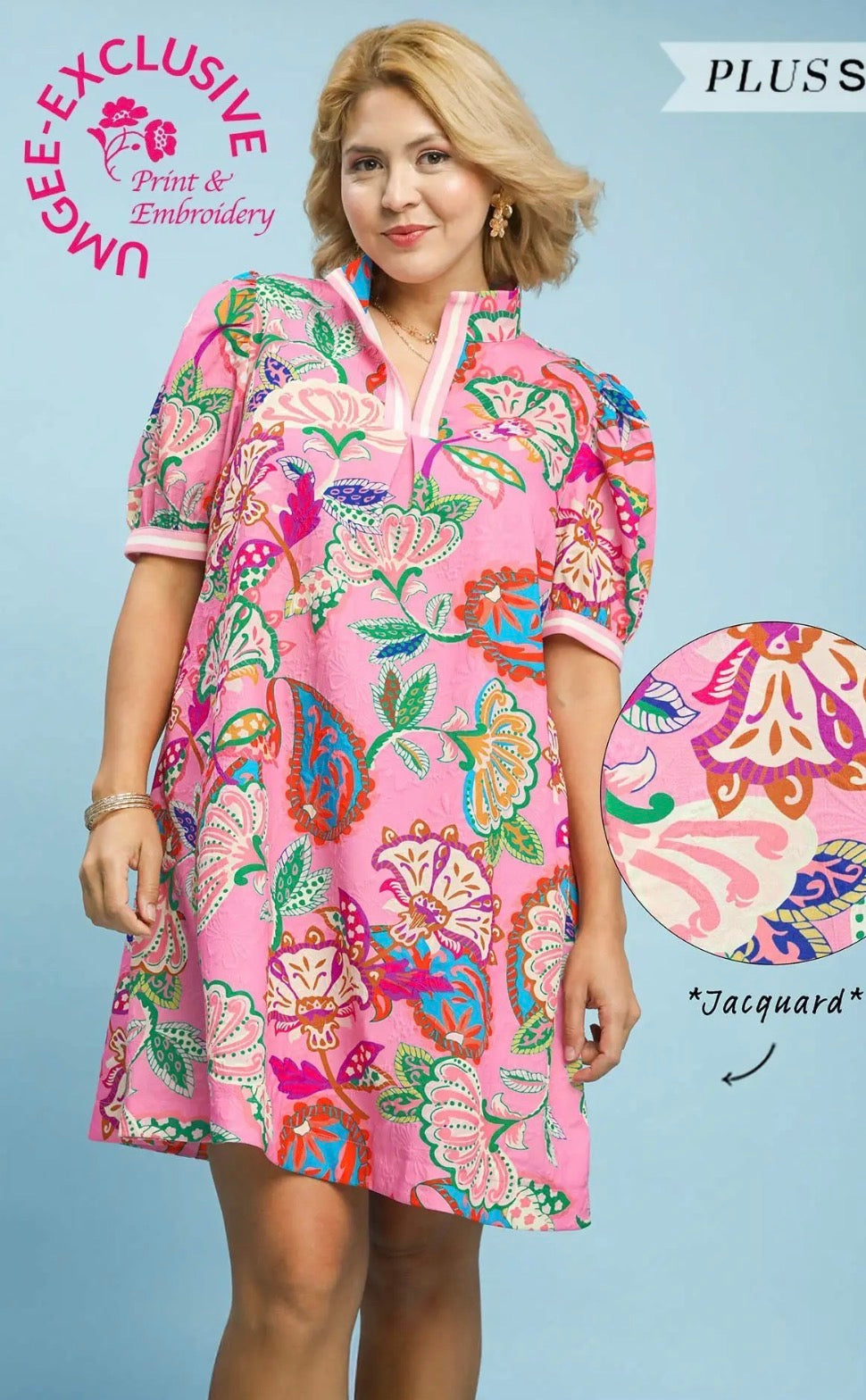 Pink mix curvy dress