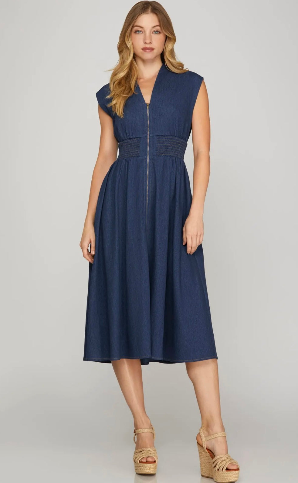April denim dress