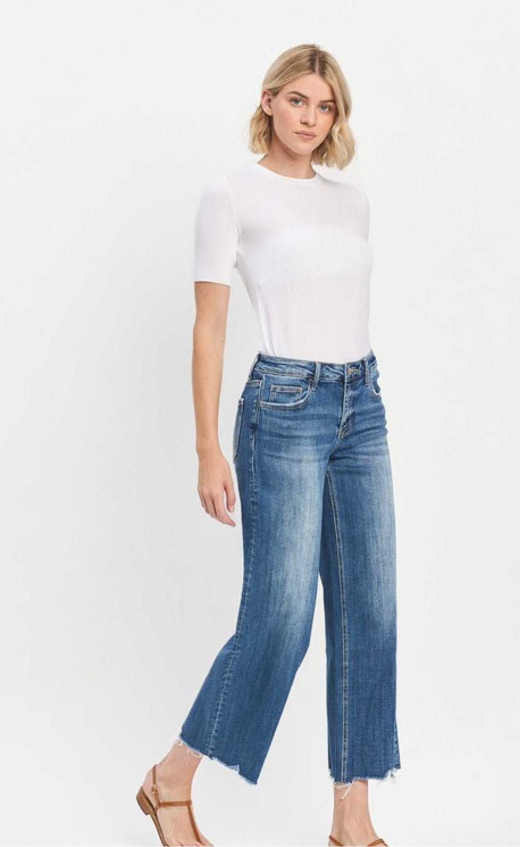 Lovervet midrise wide leg