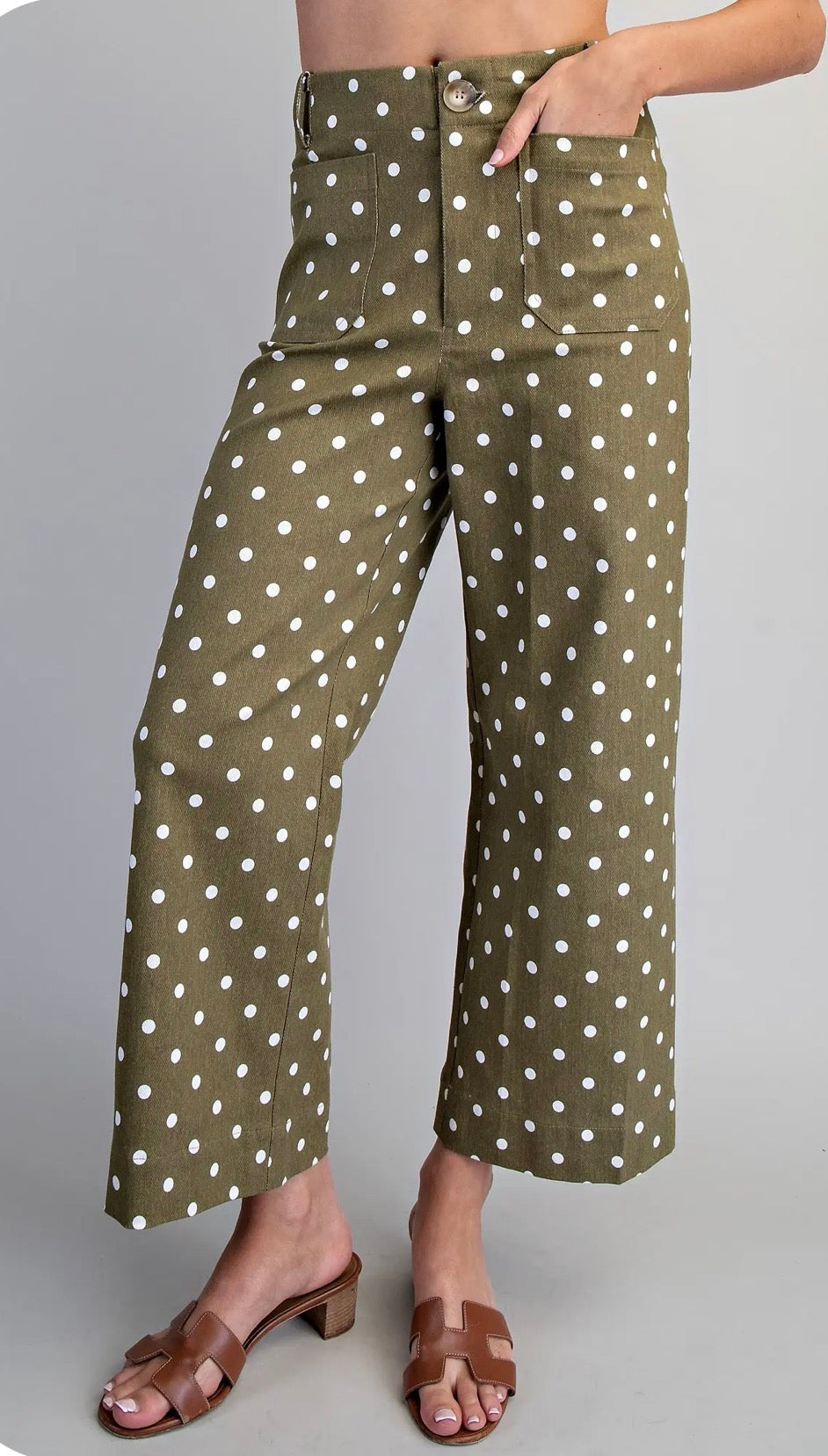 Olive dot jeans