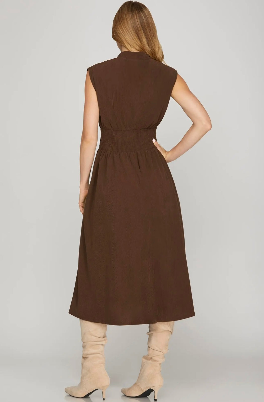 Holly brown corduroy dress