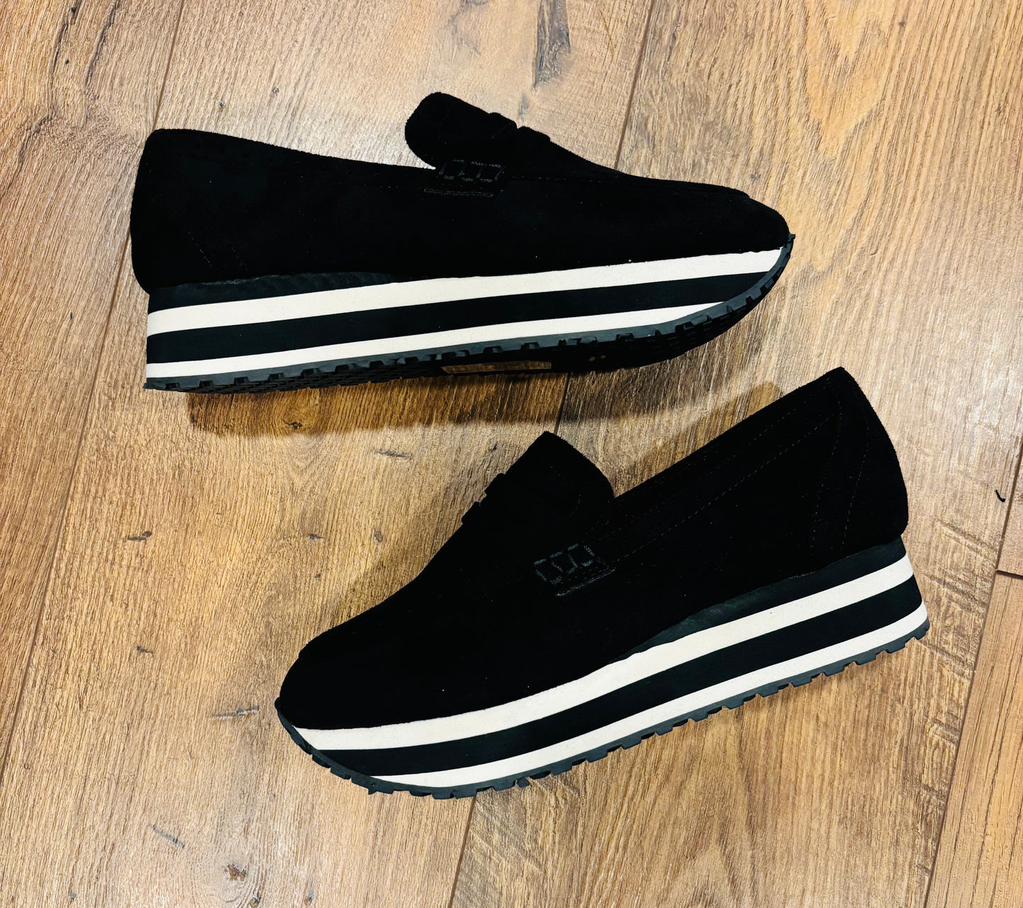 Tacey black wedge loafers