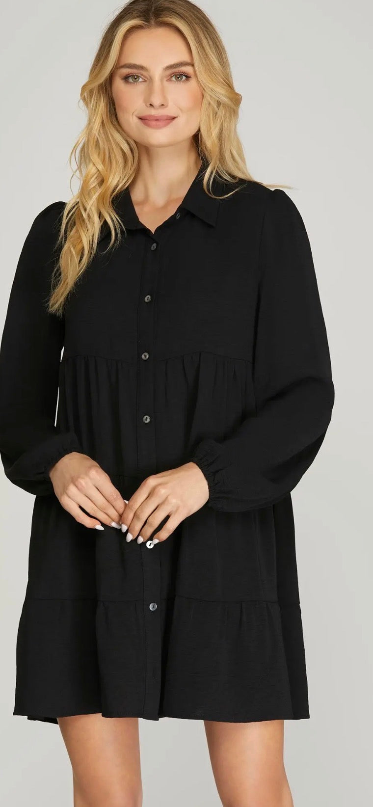 Black shift dress