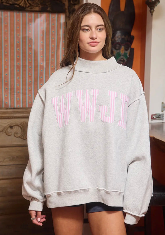 WWJD stripe embroidered