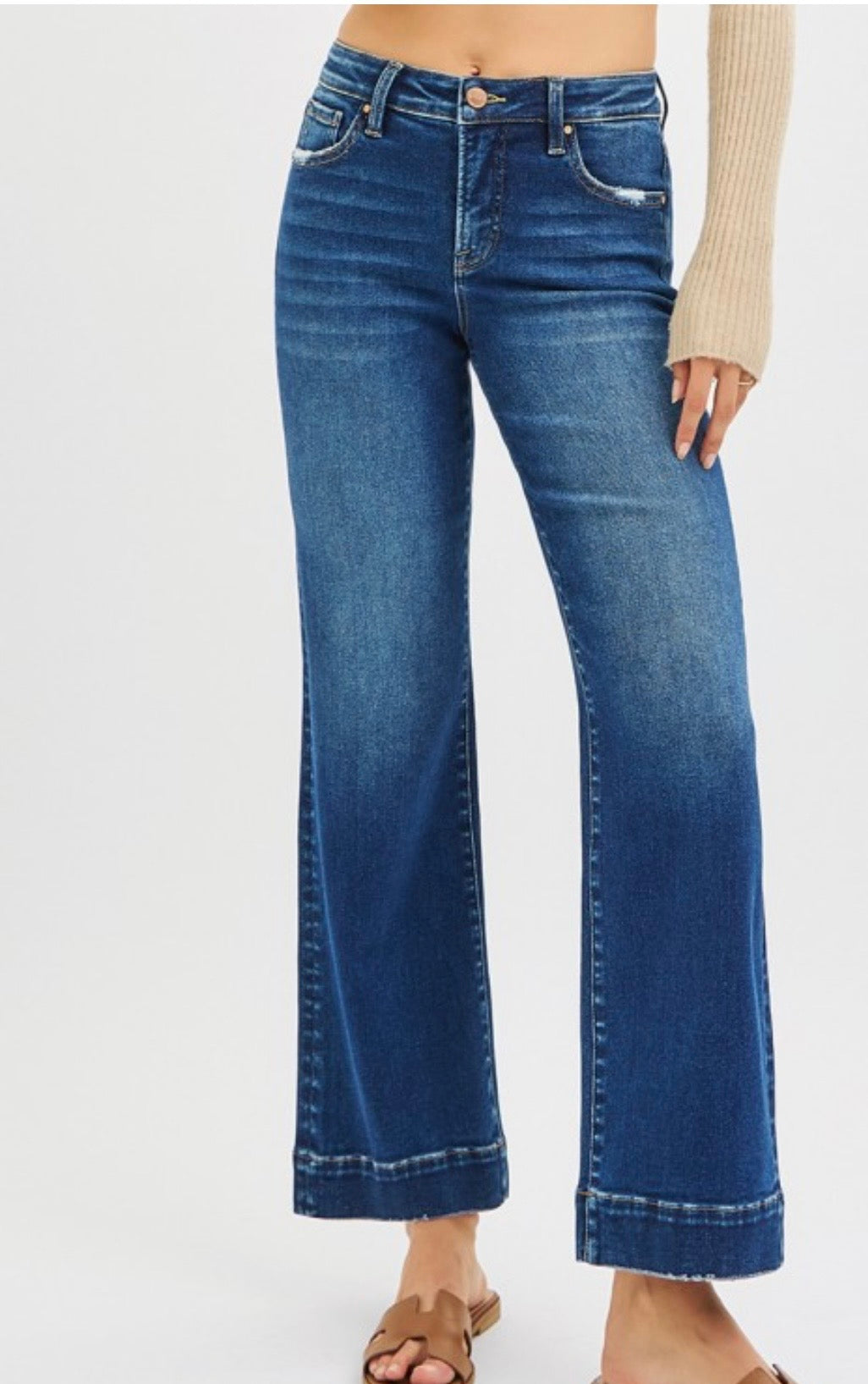 Risen HW straight jeans