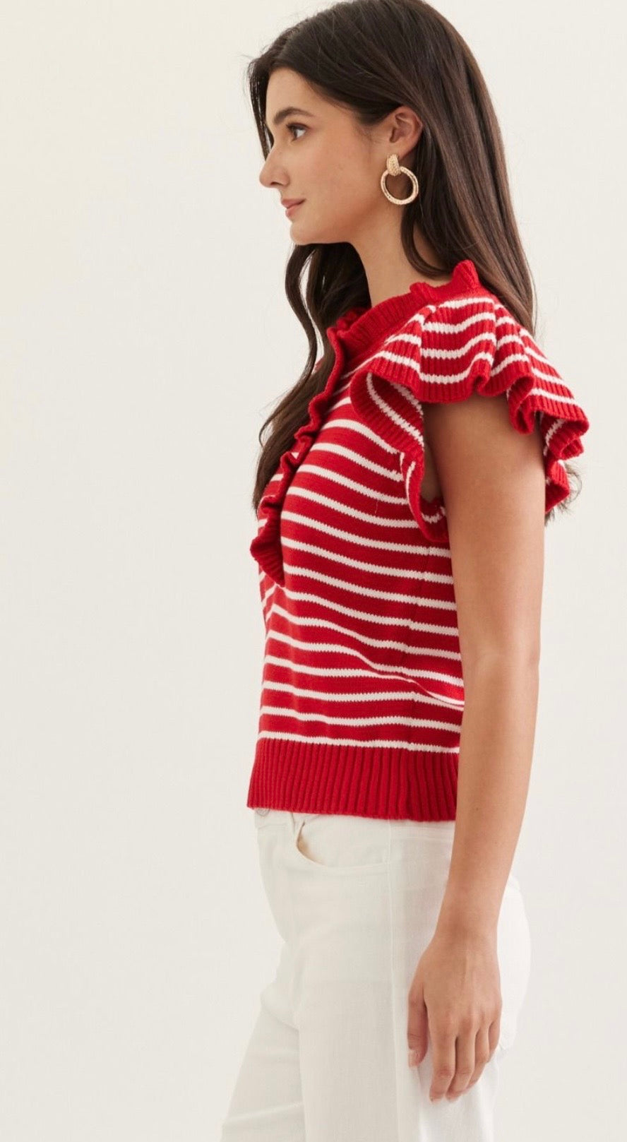GA red stripe knit