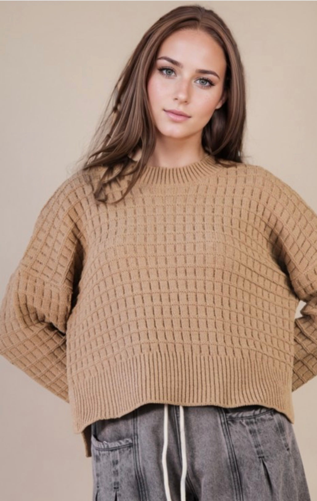 Amanda sweater taupe
