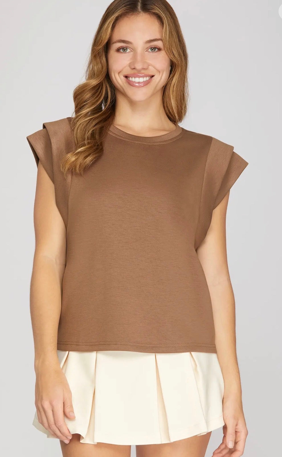 Double banded sleeve tops