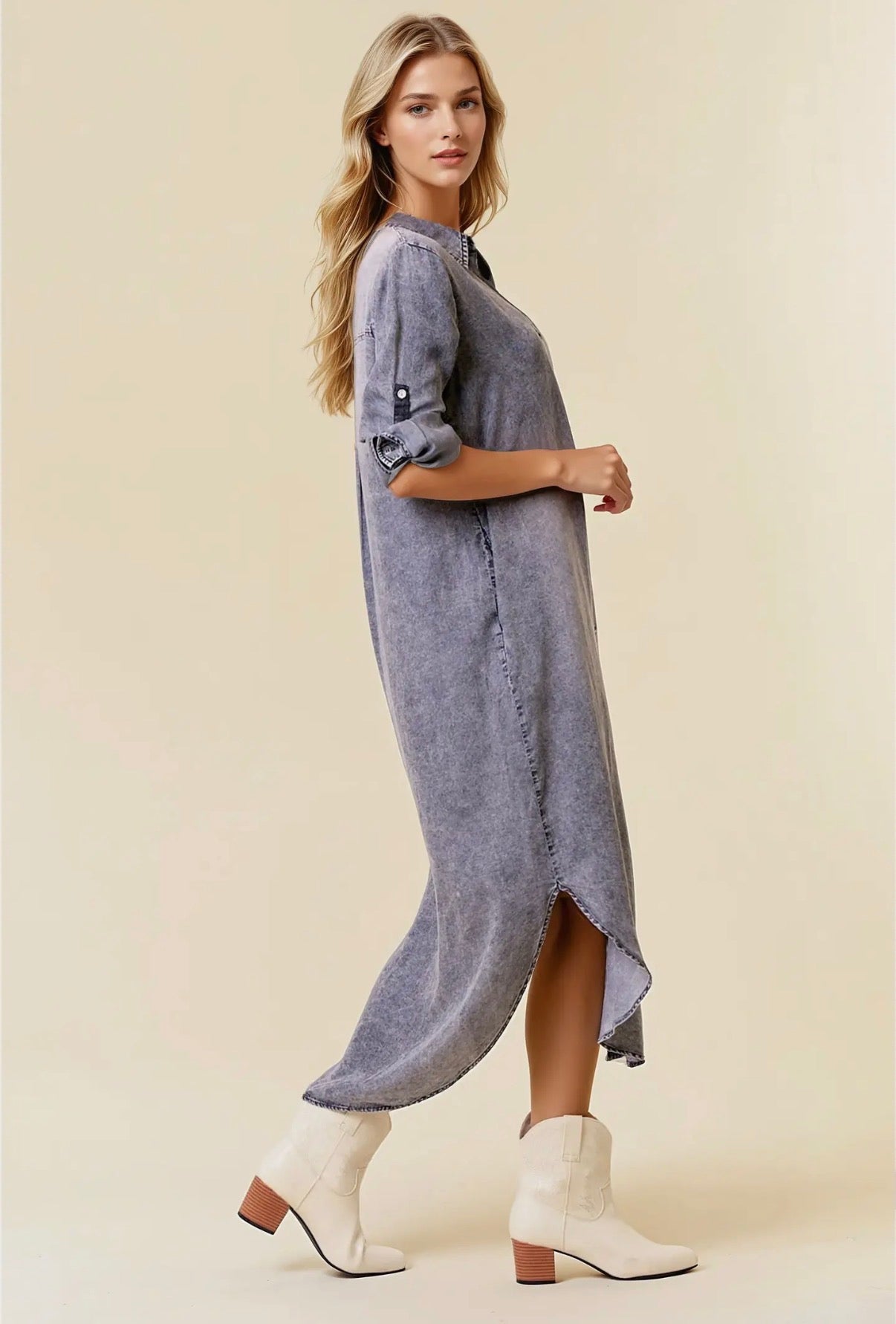 Tencel shirt dress