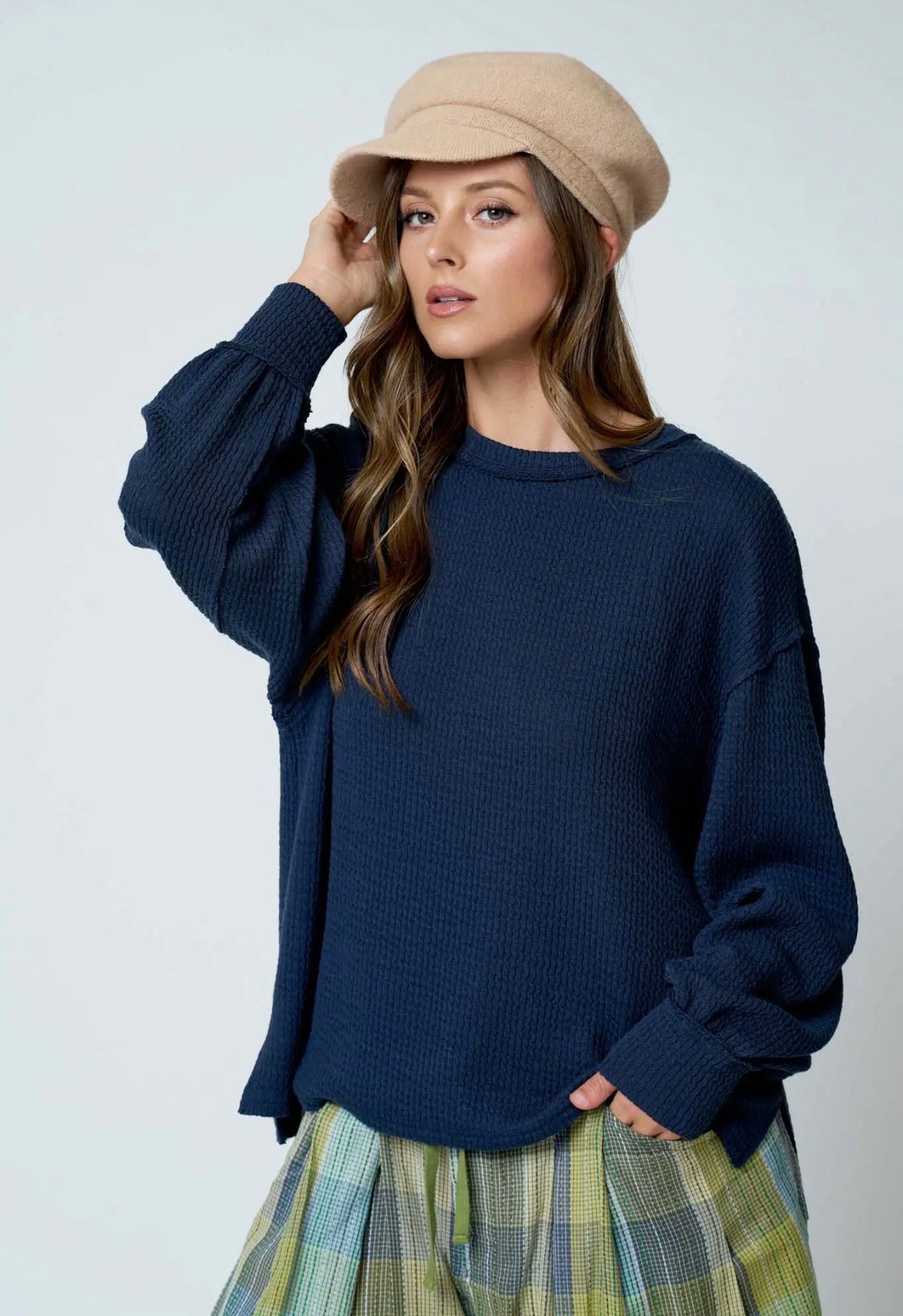 Libby textured knit top