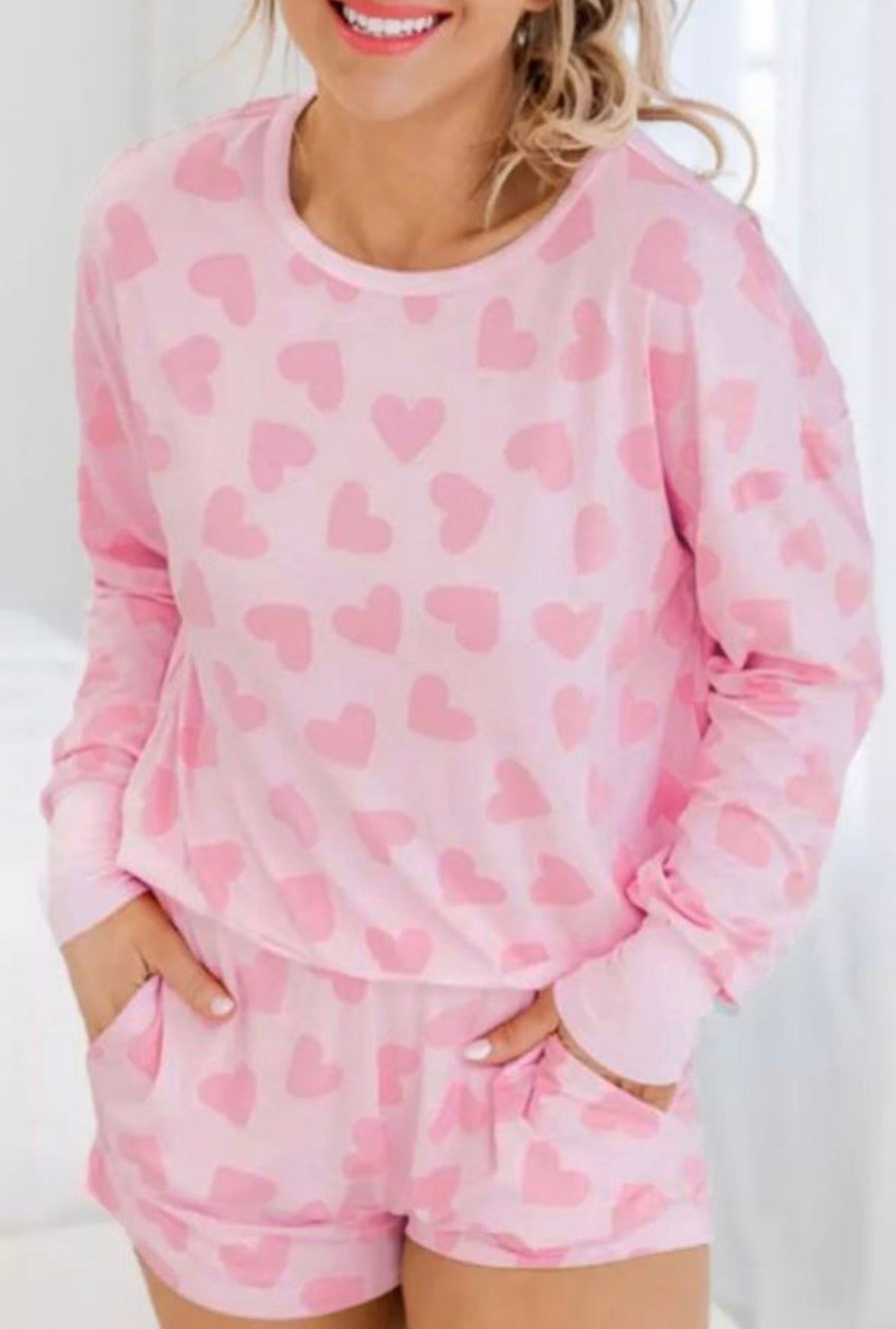 Light pink multi heart lounge set