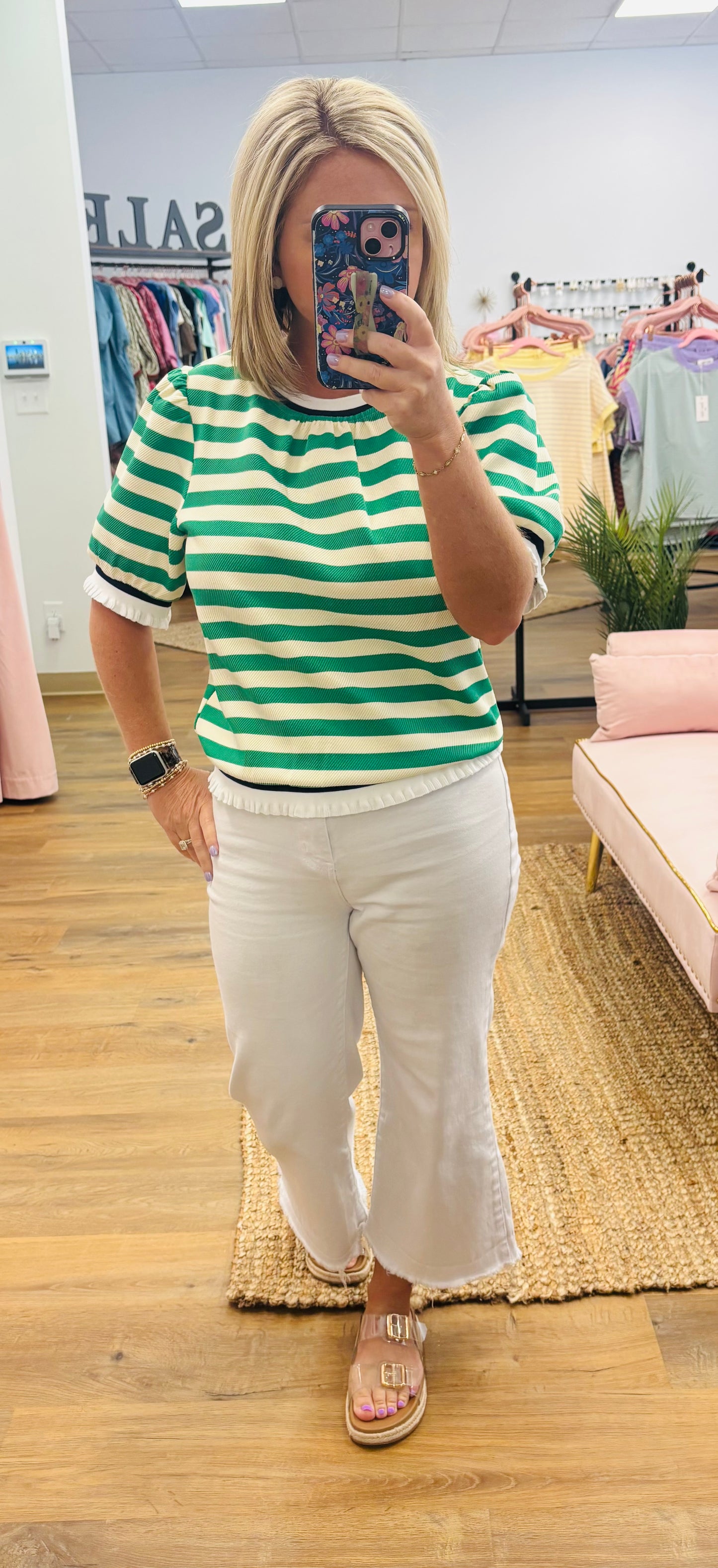 Kelly stripe top