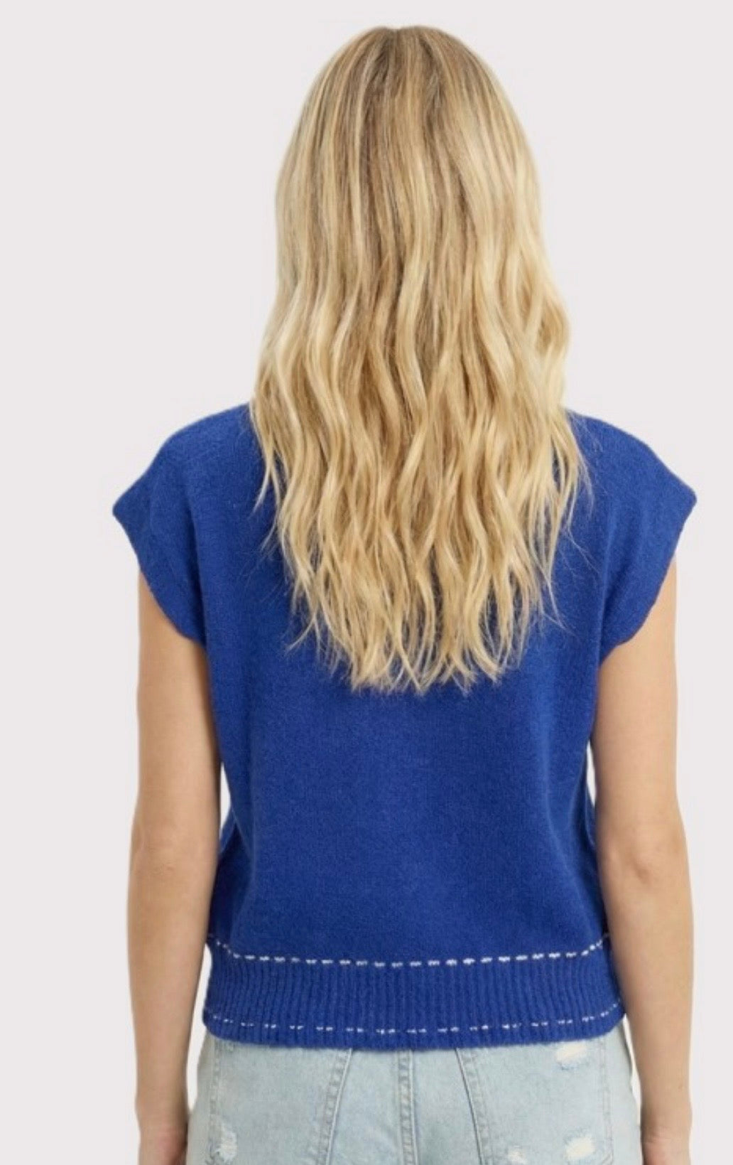 Royal blue sweater top