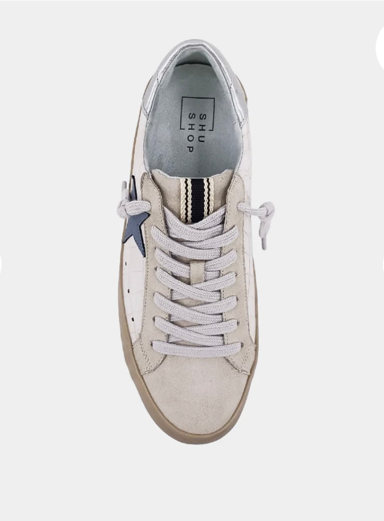 Paula beige croc sneakers