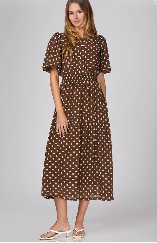 Brown dot dress