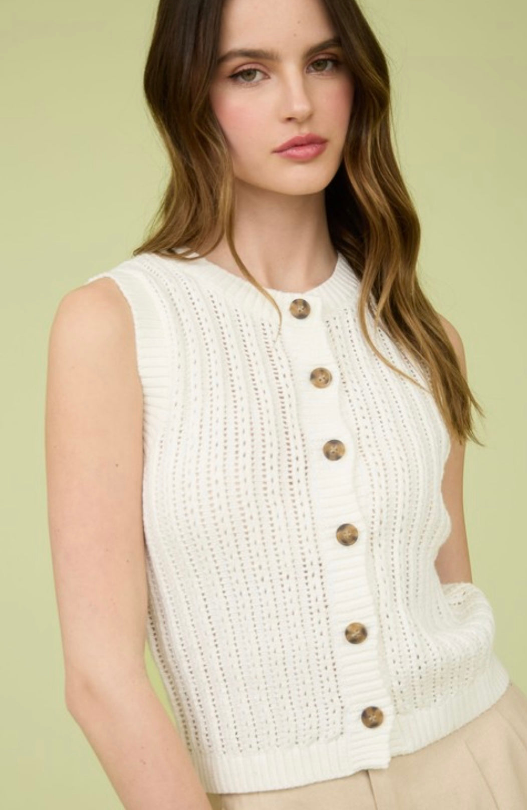 White button sweater