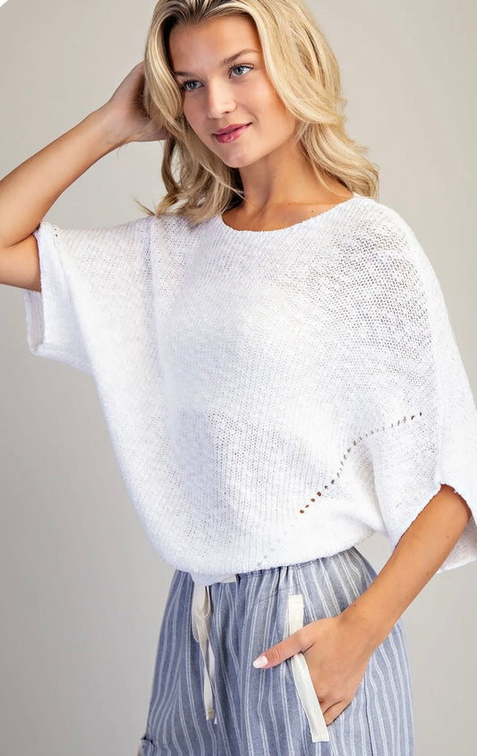 White knit top
