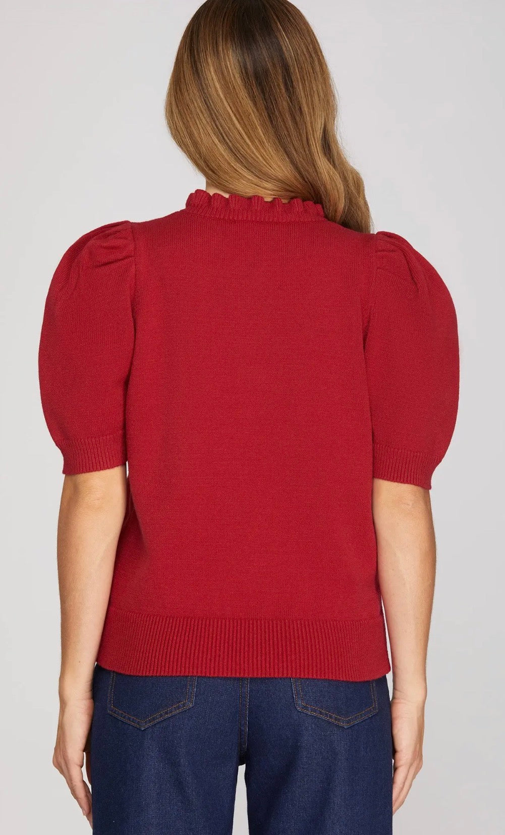 Red game day sweater